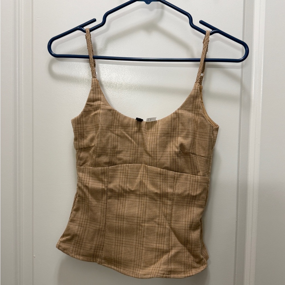 Plaid Cami Top
